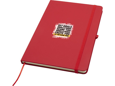 Блокнот Spectrum Plus формата A5 в твердой обложке - Красный - рис 6.