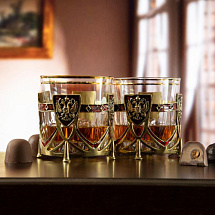 Набор бокалов для виски Герб в шкатулке