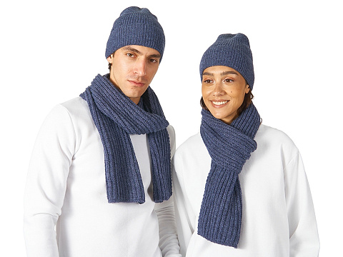 Подарочный набор  Nordend, темно-синий меланж - рис 4.