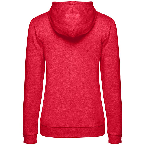 Толстовка с капюшоном женская Hoodie, красный меланж - рис 3.