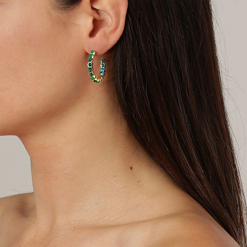 Серьги HOLLY SG GREEN Dyrberg Kern 390107 - рис 4.