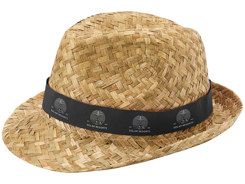 Pricus соломенная шляпа - сплошной черный / Натуральный - рис 5.