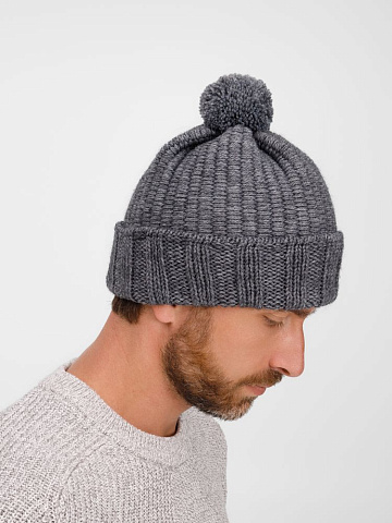 Шапка Frissonelle, серый меланж - рис 4.