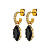 Серьги JUNIPE SG BLACK_GOLDEN Dyrberg Kern 470001 - миниатюра