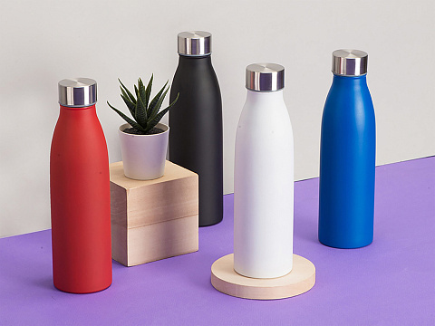 Стальная бутылка Rely, 650 мл, белый, off white - рис 7.