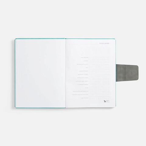 Ежедневник Grande Strap на заказ, датированный, бирюзовый - рис 9.