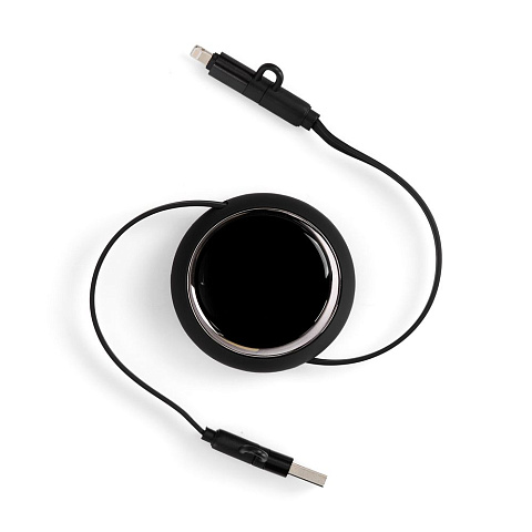 Складной кабель с переходниками pocketCoil, черный - рис 7.