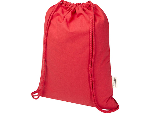 Oregon Blend сумка на шнурке из переработанного материала сертифицированного согласно GRS, плотностью 140 г/м², объемом 5 л - Красный