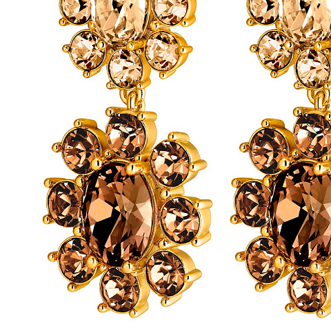 Серьги LINA SG BROWN /GOLDEN Dyrberg Kern *450074