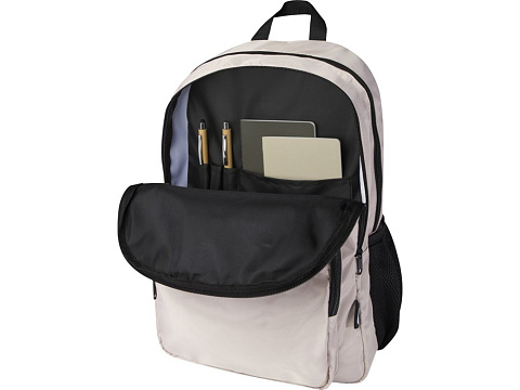 Рюкзак для ноутбука Trend Plus 15GRS из переработанного материала объемом 20 литров, овсяный - рис 6.