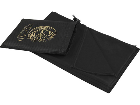 Lucas спортивное полотенце из переработанного полиэстера 70х140 см - сплошной черный - рис 6.