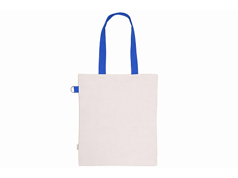 Сумка для покупок Тема из переработанных материалов с наружным цветным карманом, синий - рис 5.