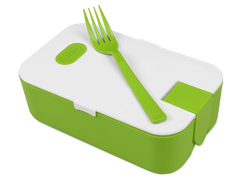 Подарочный набор с бутылкой для воды. блокнотом, ручкой и ланчбоксом, зеленое яблоко - рис 6.