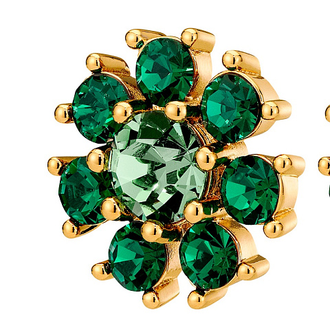 Серьги AUDE SG EMERALD GREEN Dyrberg Kern 450098 - рис 3.