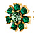 Серьги AUDE SG EMERALD GREEN Dyrberg Kern 450098 - миниатюра - рис 3.
