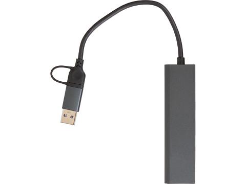 USB-концентратор Command, серый - рис 3.