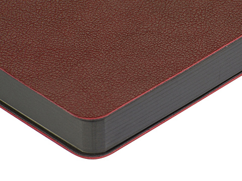 Ежедневник А5 датированный Boston 2026, бордовый с серым обрезом - рис 4.