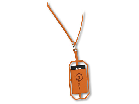 Картхолдер RFID со шнурком, оранжевый - рис 6.