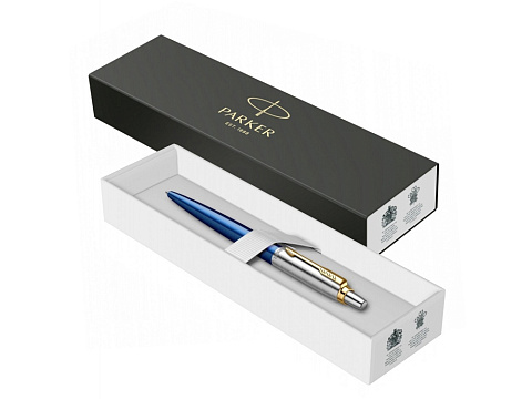 Шариковая ручка Parker Jotter SE 135 Lacquer Blue St.Steel GT, стержень: M, цвет чернил : blue, в подарочной упаковке - рис 6.
