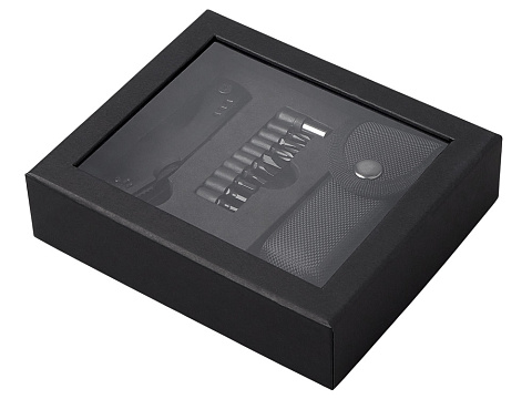 Универсальный мультитул с битами в подарочной упаковке с окном Шэйп , черный - рис 2.