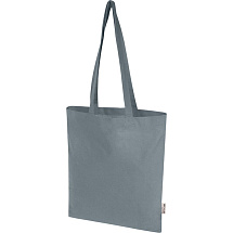 Мадрас Блэнд эко-сумка из переработанного хлопка GRS плотностью 140 г/м² объемом 7 л - Серый