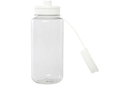 Спортивная бутылка Ryder из переработанного ПЭТ-пластика объемом 900 мл с многофункциональной крышкой, сертифицированная RCS - Белый - рис 4.