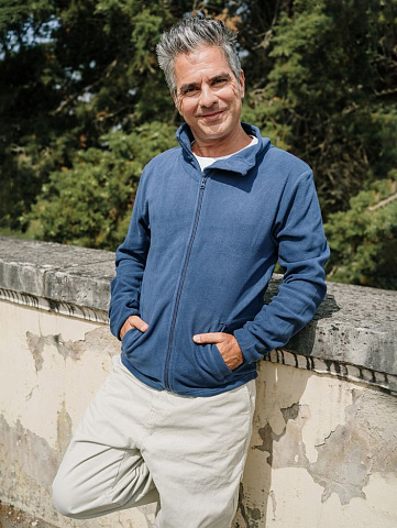 Куртка флисовая мужская Helsinki, ярко-синяя - рис 5.