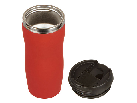 Термокружка Double wall mug C1, soft touch, 350 мл, красный (Р) - рис 2.