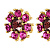 Серьги AUDE SG PINK /WINE Dyrberg Kern 450099 - миниатюра - рис 2.