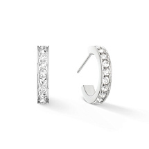 Серьги Crystal-Silver Coeur de Lion 0127/21-1817