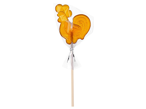 Леденец Петушок со вкусом апельсина, желтый, 21 гр. - рис 4.