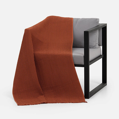 Плед вафельный Elenglect, оранжевый - рис 5.