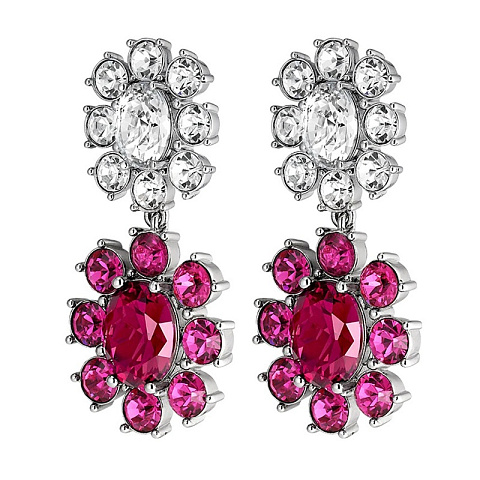 Серьги LINA SS PINK/CRYSTAL Dyrberg Kern *440059 - рис 3.