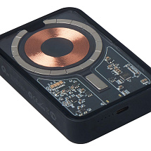 Беспроводной магнитный внешний аккумулятор с QC\PD MagnifIQ, 10000 мАч, 15 Вт, черный