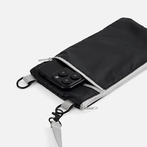 Зонт складной RainCase в чехле-сумке, черный - рис 10.