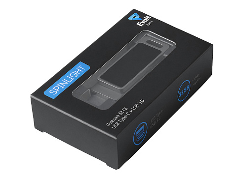 Флешка 32 ГБ USB Type-C и USB 3.0 с подсветкой лого Спинлайт - рис 9.
