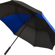 Джефф 30-дюймовый ветрозащитный зонт-трость, королевский синий/черный