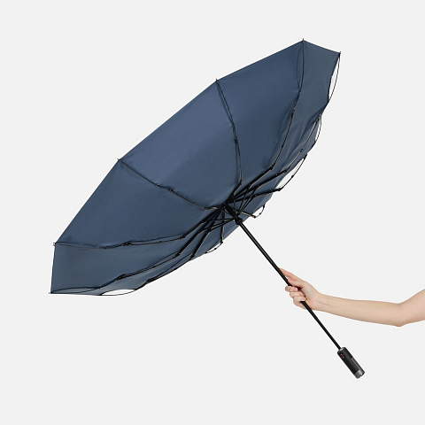 Зонт складной Regenfall, темно-синий - рис 10.