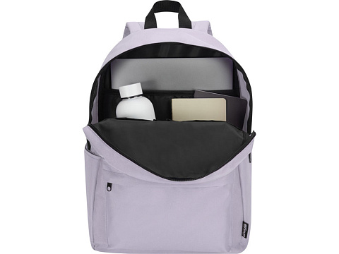 Байрон рюкзак для 14-дюймового ноутбука объемом 16 л, изготовленный из переработанных материалов по стандарту GRS, лиловый - рис 4.