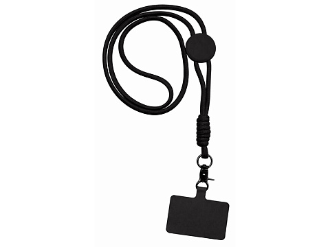 Ремешок на шею для телефона Нэко, черный