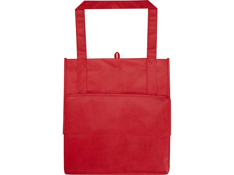 Liberty эко-сумка с прочным днищем объемом 6 л из нетканого материала, переработанного по стандарту GRS, красный - рис 3.