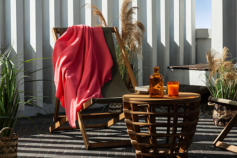 Флисовый плед Warm&Peace, розовый (коралловый) - рис 8.