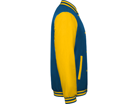 Бомбер утепленный California унисекс, кобальтовый/золотисто-желтый - рис 4.
