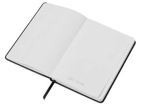 Подарочный набор Tesla с блокнотом А5, ручкой и пауэрбенком на 10 000 mAh, черный - рис 10.