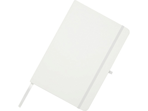 Teak блокнот А5 из переработан. материала в твердой обложке с линован. страницами - Белый - рис 5.