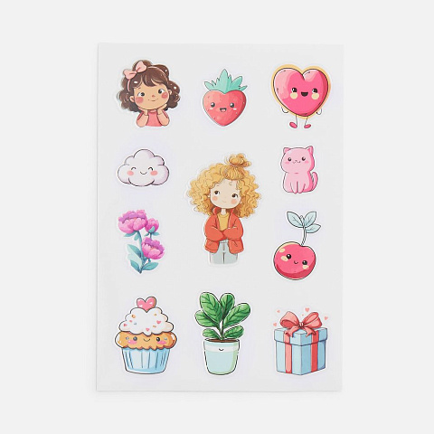 Стикерпак UV-DTF Thematic, для девочек - рис 2.