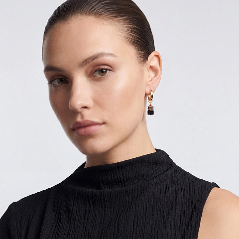 Серьги Hoop Black-Red - рис 2.