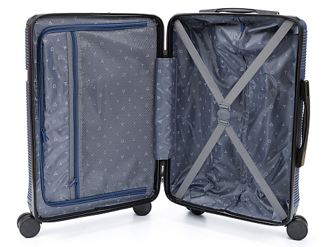 Чемодан TORBER Onego, синий, ABS-пластик, 59,5 х 39,5 х 24 см, 46 л - рис 3.