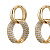 Серьги gold eight Mason ABE27977-02 G - миниатюра - рис 3.