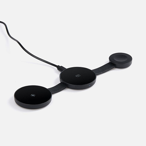 Складная станция беспроводной зарядки Fleximo, черная - рис 3.